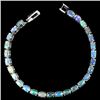 Image 1 : NATURAL AAA MULTI COLOR WHITE OPAL OVAL Bracelet