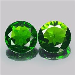 Natural Green Chrome Diopside Pair 3.17 Carats - VS