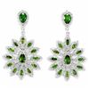 Image 1 : NATURAL AAA GREEN CHROME DIOPSIDE Earrings