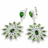 Image 2 : NATURAL AAA GREEN CHROME DIOPSIDE Earrings