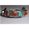 Image 1 : Tibet Hand Made Turquoise Lapiz Lazuli & Coral Bracelet