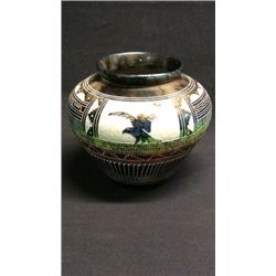 Carved & Polished Navajo Pot