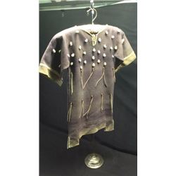 Sioux Chidls Dress Fringed, Decorated With Cowrie