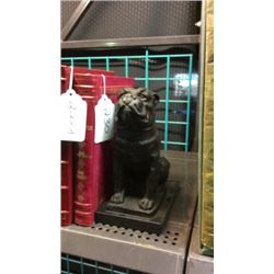 Bronze Bull Dog Book Ends