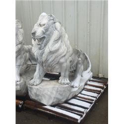 Life Size Lion Carved Marble