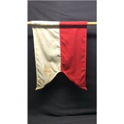 K Co Red/white Guidon On A Halberd Flag Pole