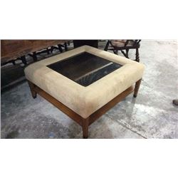 Century Swede Padded and Glass Mirror Top