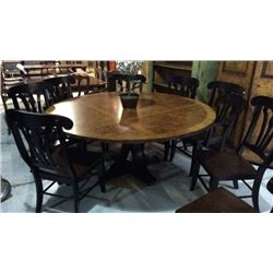 Century 72’’ Inlayed Wood Top With Cast Bronze &