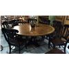 Image 1 : Century 72’’ Inlayed Wood Top With Cast Bronze &