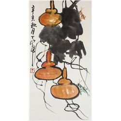 Ding Yanyong 1902-1978 Chinese Watercolour Roll