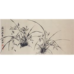 Puzuo 1918-2001 Chinese Ink of Orchid Paper Roll