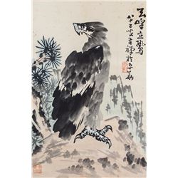 Li Kuchan 1899-1983 Chinese Watercolour on Scroll