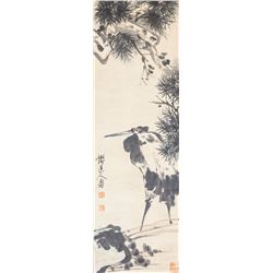 Pan Tianshou 1897-1971 Chinese Watercolour Scroll