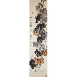 Qi Baishi 1864-1957 Chinese Watercolour Scroll