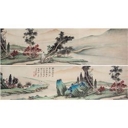 Zhang Daqian 1899-1983 China Watercolor Handscroll