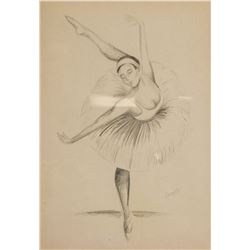 Edgar Degas 1834-1917 Dancer Pencil on Paper