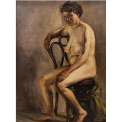 Isaac Israëls 1865-1934 Dutch Oil on Canvas Nude