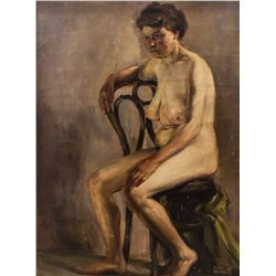 Isaac Israëls 1865-1934 Dutch Oil on Canvas Nude