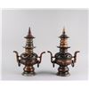 Image 1 : Pair Chinese Archaistic Agate Carved Censer