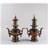 Image 2 : Pair Chinese Archaistic Agate Carved Censer