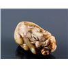 Image 1 : Chinese Green and Brown Jade Carved Dragon Toggle