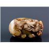 Image 2 : Chinese Green and Brown Jade Carved Dragon Toggle