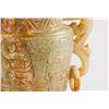 Image 7 : Chinese Archaistic Yellow Jade Carved Dragon Vase