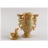 Image 9 : Chinese Archaistic Yellow Jade Carved Dragon Vase