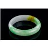 Image 1 : Burma Two Colour Jadeite Carved Bangle