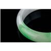 Image 2 : Burma Two Colour Jadeite Carved Bangle