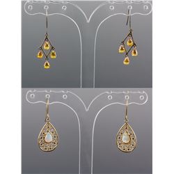 Set of Opal Drop Earrings & Sapphire CRV $1345
