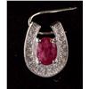 Image 4 : Set of Hoop Earrings & Ruby Horseshoe Jewelry Set