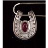 Image 5 : Set of Hoop Earrings & Ruby Horseshoe Jewelry Set