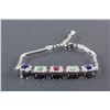 Image 2 : Set of Zirconia Ring & Multi-Gemstone Bracelet