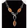 Image 2 : Set of Diamond Ring & Silver Drop Necklace