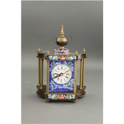 Germany Cloisonne Clock Germany 1883 Mk Worked