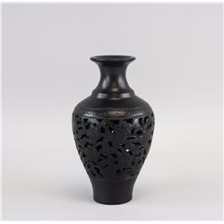 Chinese Modern Black Pottery Vase with Factory MK