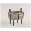 Image 2 : Chinese Bronze Archaistic Four Legs Square Ding