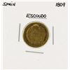 1809 Ferdinand VII Spanish Escudo Gold Coin