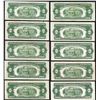 Image 2 : Lot of (10) 1953 $2 Legal Tender Notes