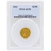 1912 $2 1/2 Indian Head Quarter Eagle Gold Coin PCGS AU53
