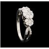 Image 4 : 14KT White Gold 1.00ctw Diamond Ring