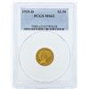 1925-D $2 1/2 Indian Head Quarter Eagle Gold Coin PCGS MS62