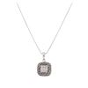 14KT White Gold 0.50ctw Black and White Diamond Pendant with Chain