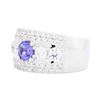 Image 2 : 14KT White Gold 1.72ct Tanzanite and Diamond Ring