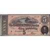 Image 1 : 1864 $5 Confederate States of America Note