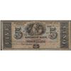 1800's $5 Citizens Bank of Louisiana New Orleans Obsolete Note
