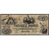 Image 1 : 1855 $5 The Valley Bank of Maryland Obsolete Note