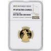 Image 1 : 2015 $10 American Gold Eagle Coin NGC PF69 Ultra Cameo