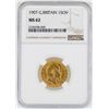 Image 1 : 1907 Great Britain Sovereign Gold Coin NGC MS62